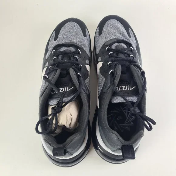 Nike Air Max 270 React Black Running Sneakers Athletic Mens Shoes - Picture 6 of 11